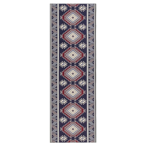 Dywan 80 x 240 cm niebiesko-czerwony KANGAL