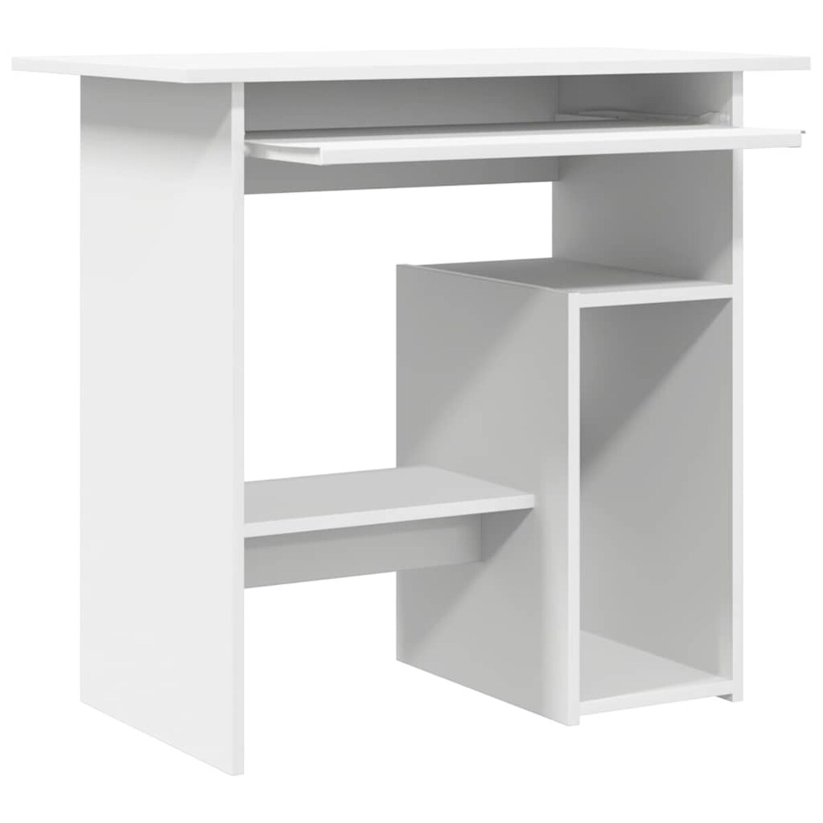 vidaXL Biurko, białe, 80x45x74 cm, materiał drewnopochodny