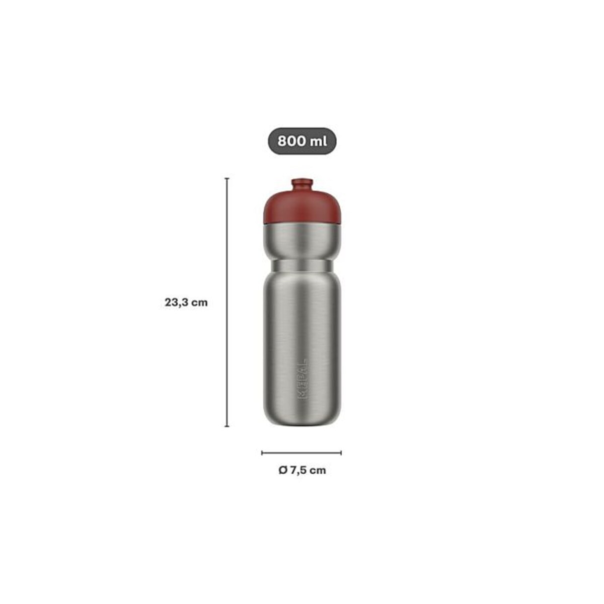 Butelka sportowa stalowa Pull Active 800 ml Ceramic White 103009032100