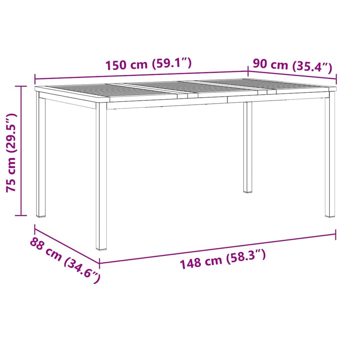 vidaXL Zestawdojedzeniawogrodzie 5 pcs DrewnoAkacjowe