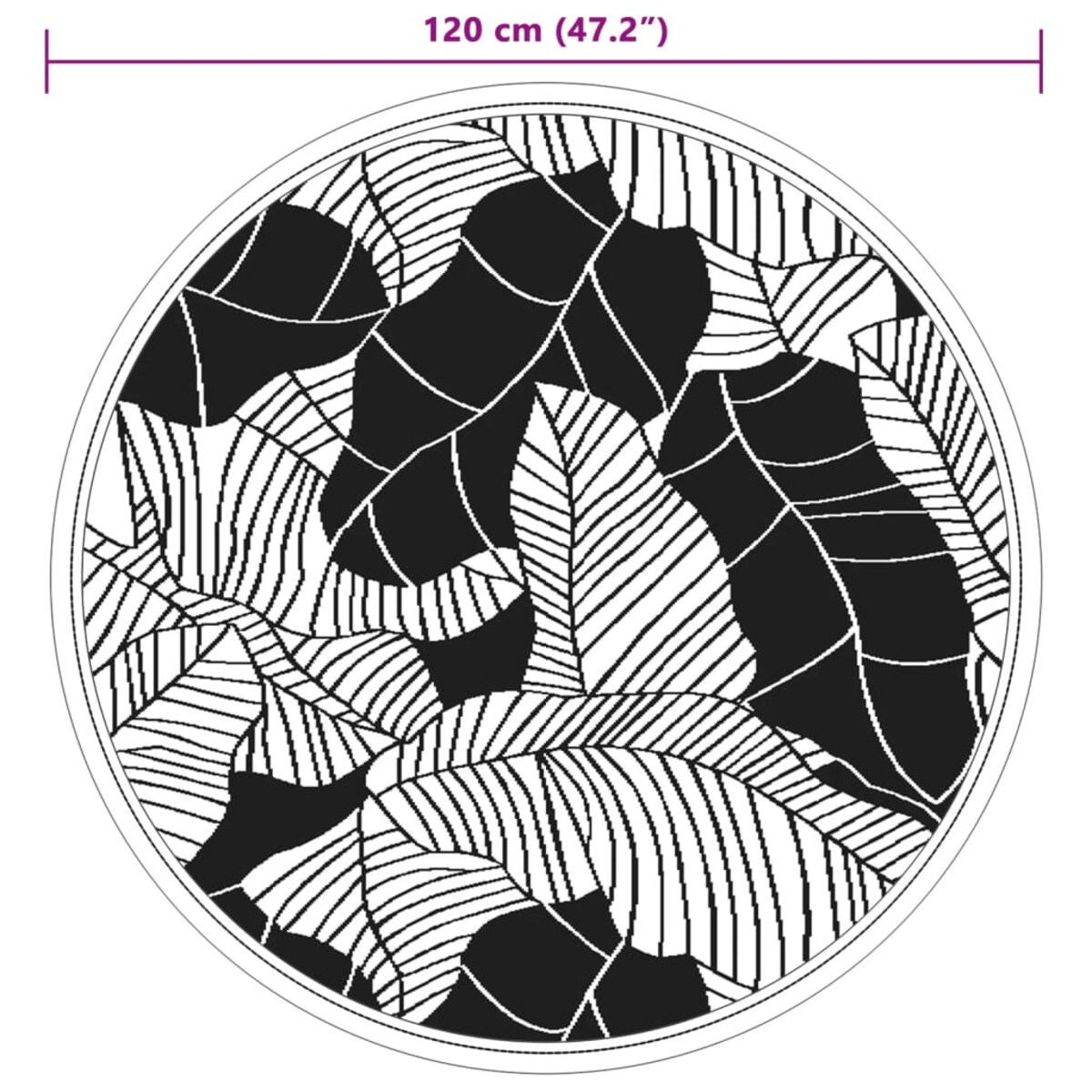 vidaXL Dywan zewnętrzny, ARAKIL zielony, Ø120 cm, PP