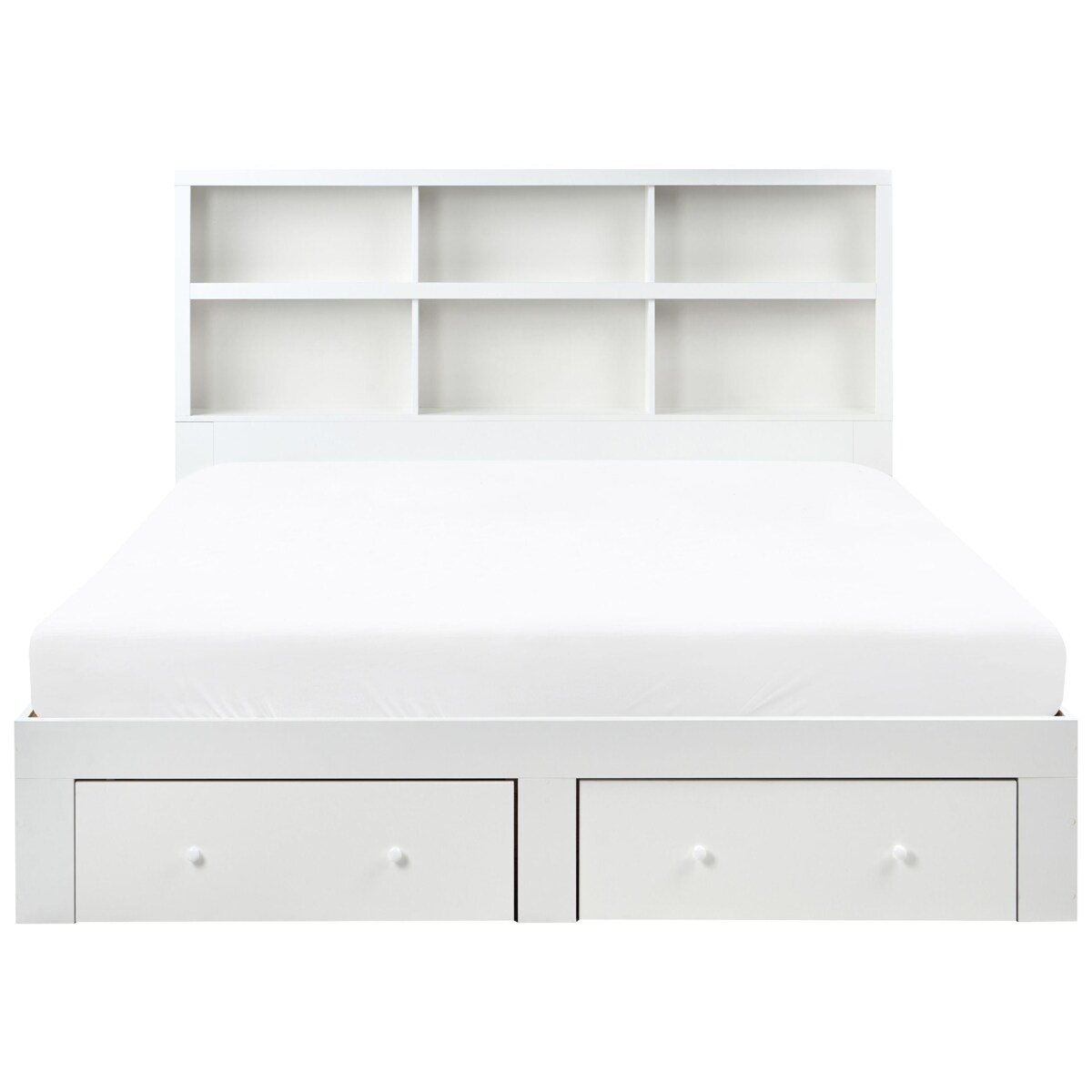 Łóżko z szufladami TARARE 180 x 200 cm Biały