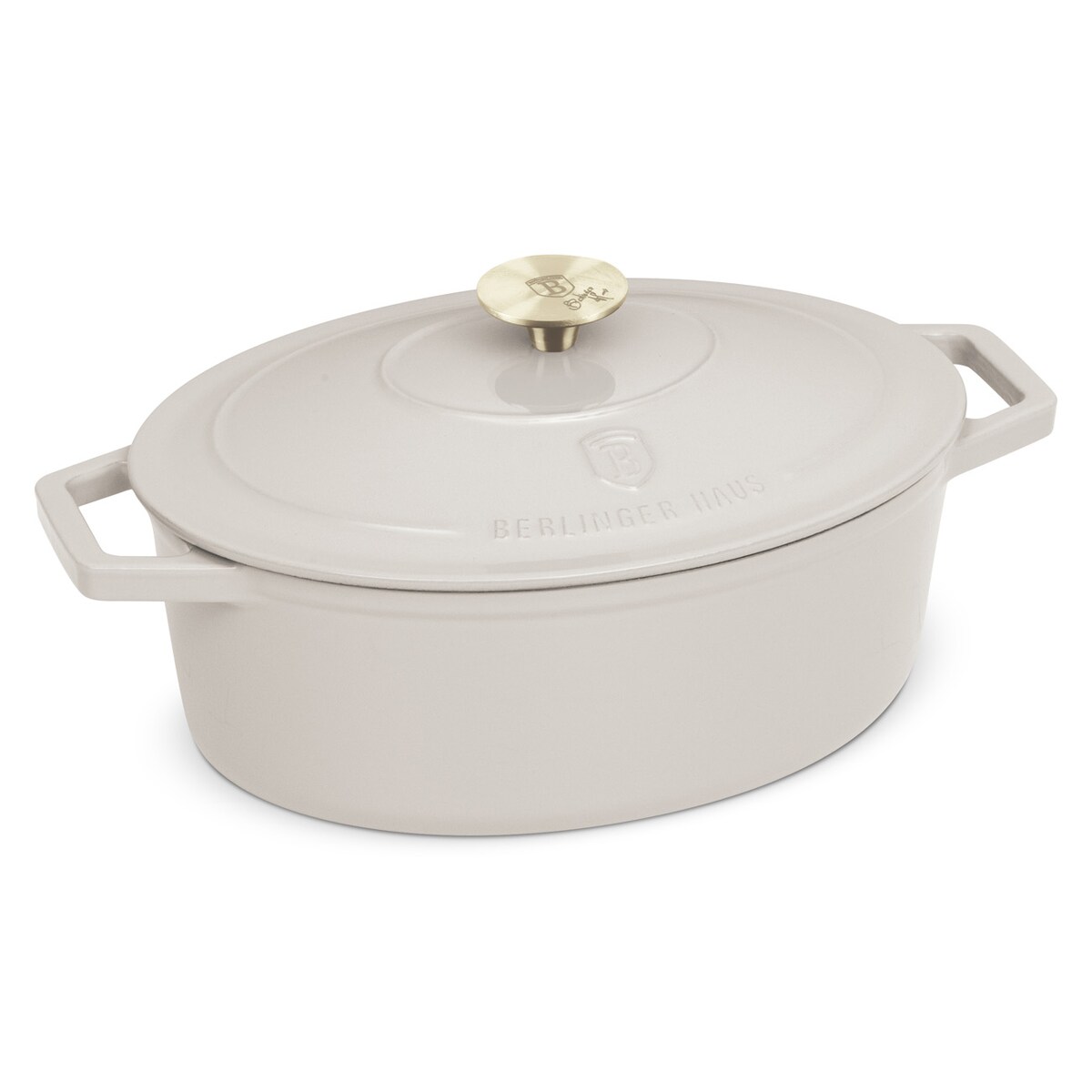 Garnek żeliwny owalny 4,65l z pokrywką 30cm Berlinger Haus Sahara BH-6540