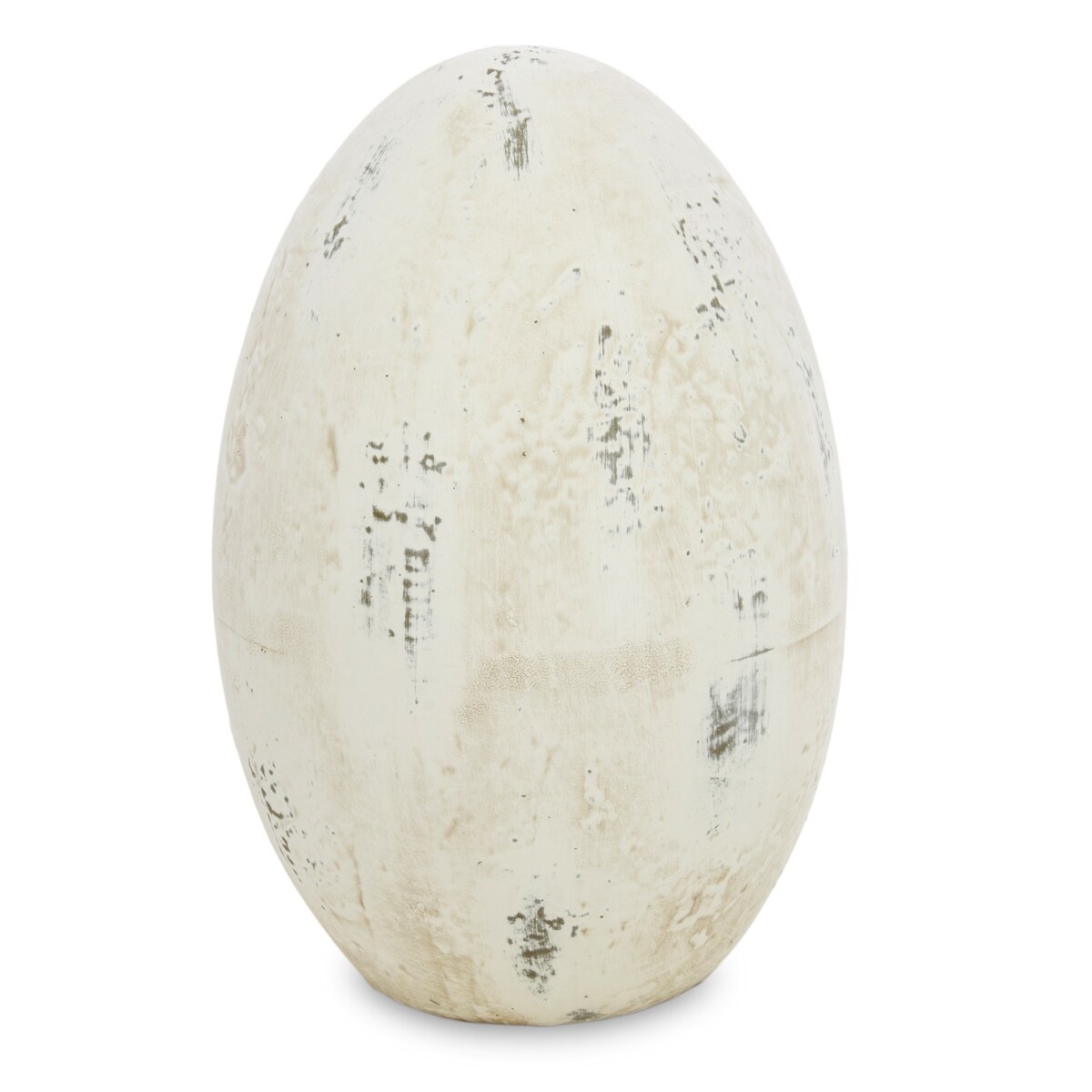 Dekoracja - beżowe jajko z ceramiki 26x17x17 cm ITNOL - III