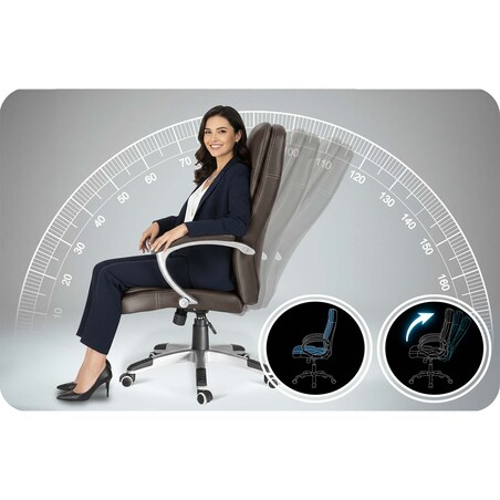 Fotel biurowy Sofotel 322 ciemny brąz - dark brown