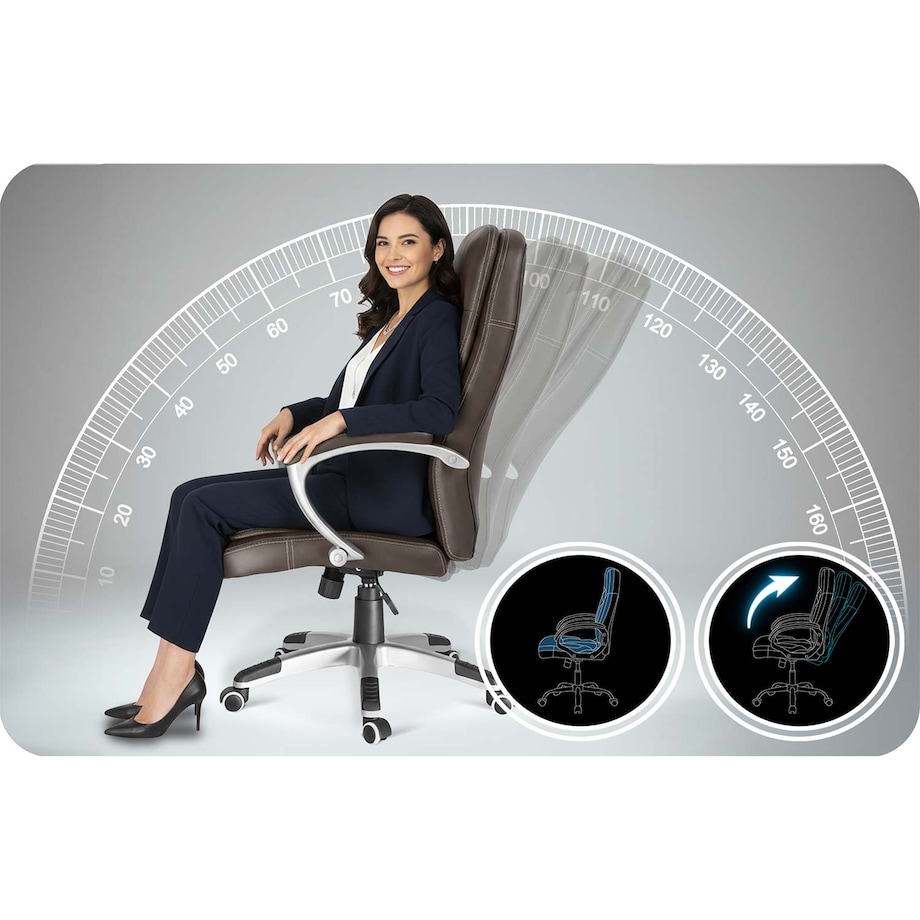 Fotel biurowy Sofotel 322 ciemny brąz - dark brown