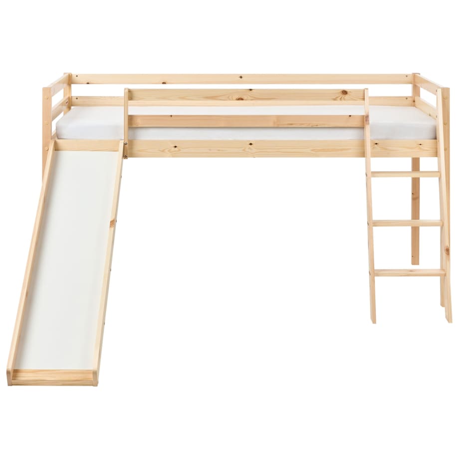 Łóżko na antresoli Drewno sosnowe STAPLE 90 x 200 cm Jasnobrązowy