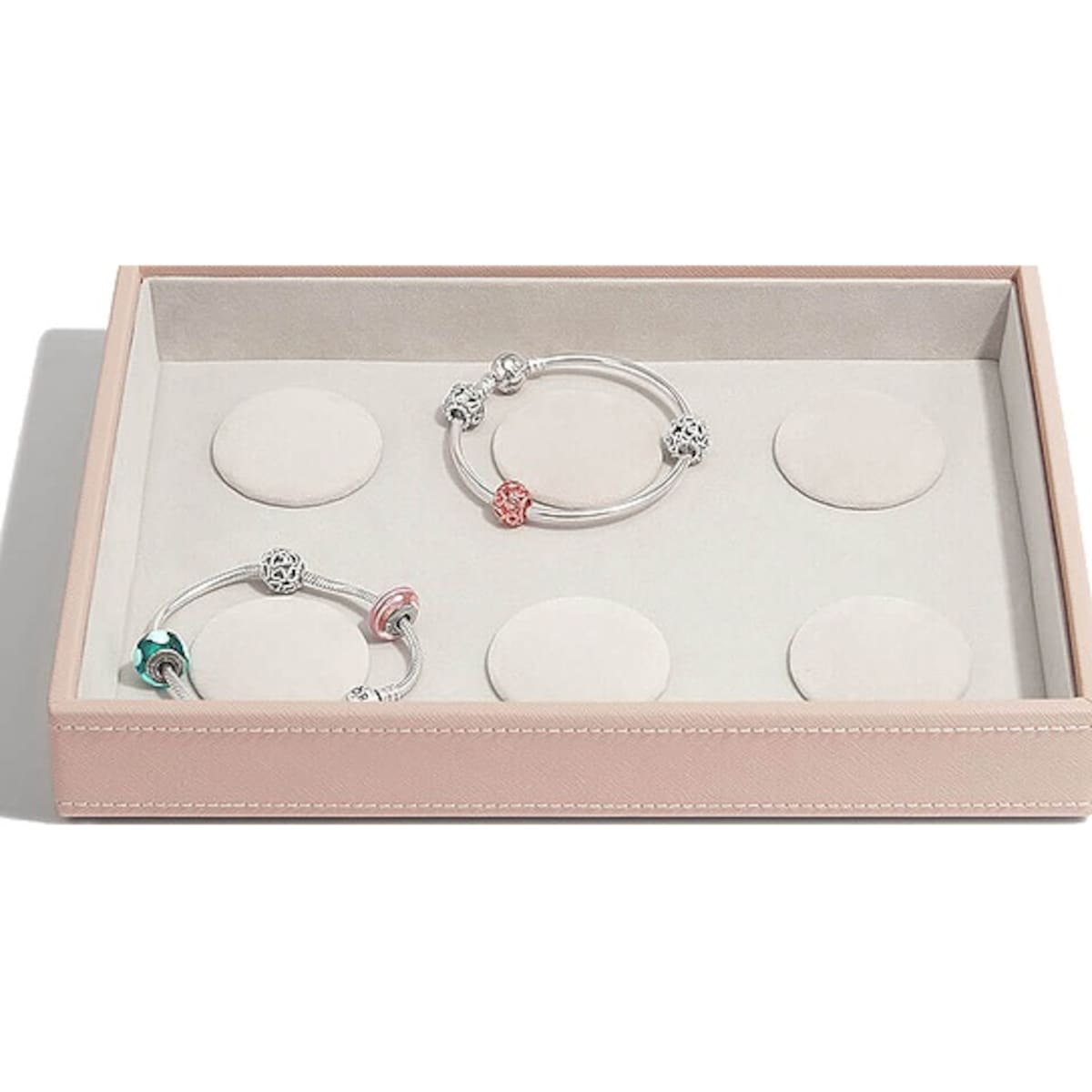 Szkatułka na bransoletki charms Stackers jasnoróżowa