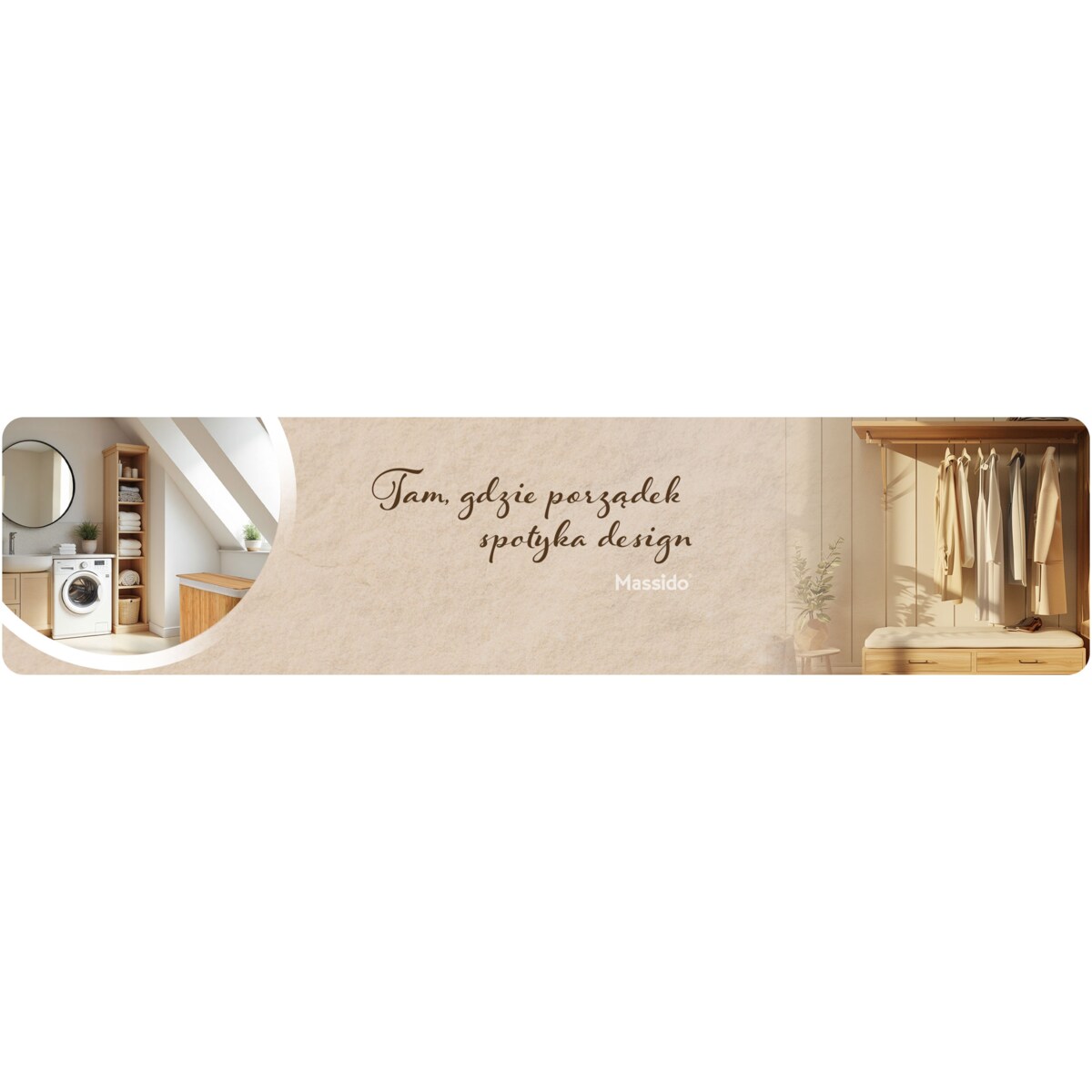 Massido, bambusowy kosz na pranie z pokrywą 150l, szary trzykomorowy 61x62x42 cm