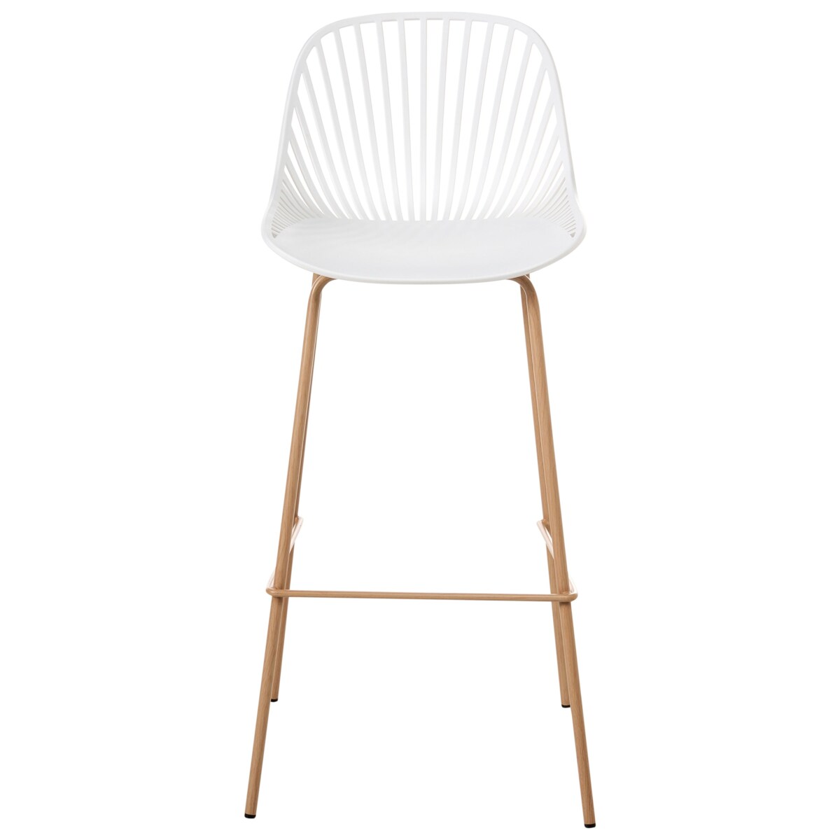 Zestaw 4 krzeseł barowych KLEVE Biały