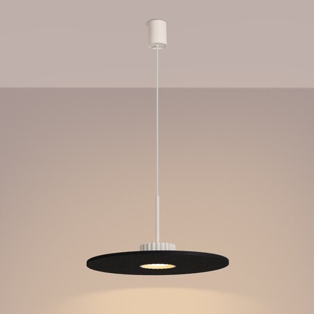 Lampa wisząca OVO 1 beżowa/czarna filc Gx53