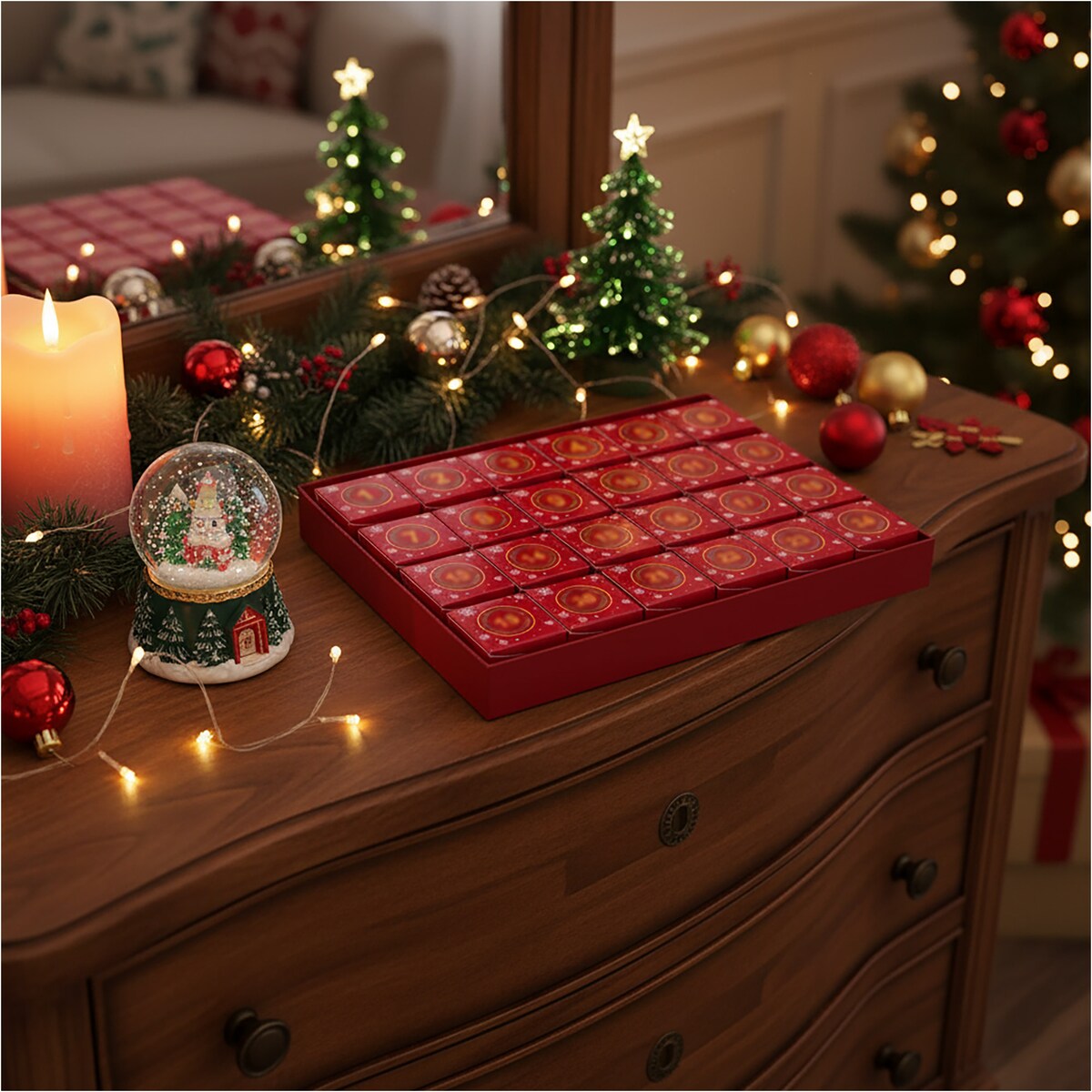 Kalendarz Adwentowy Puzzle Świąteczne Prezent 1008 Elementów Sanie Mikołaja