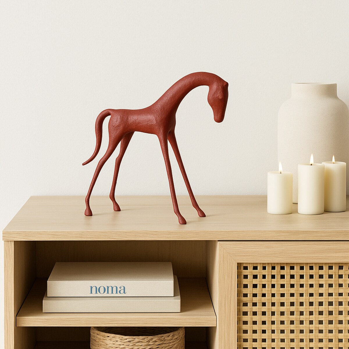 FIGURKA DEKORACYJNA COCO L CZERWONY