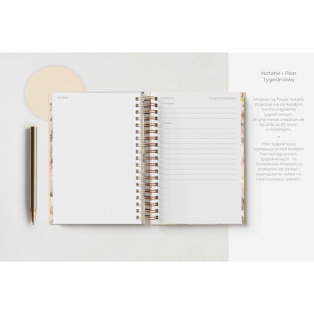 Planner Tygodniowy 2025 na spirali – Arena Silente