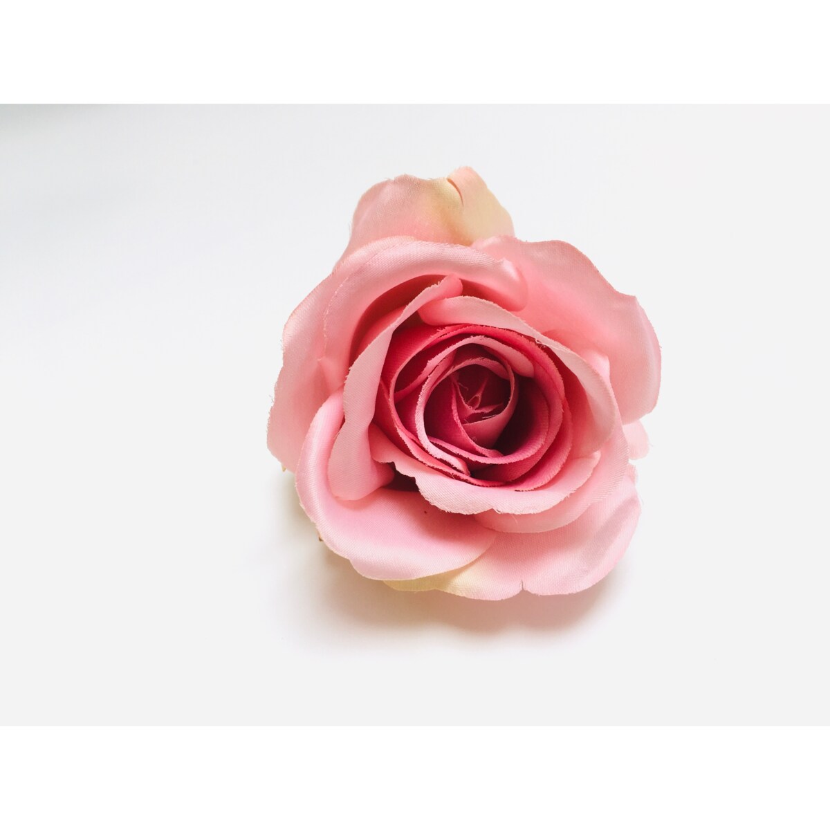 Róża sztuczna wyrobowa do wiązanek główka pąk kwiaty duża różowa stroika