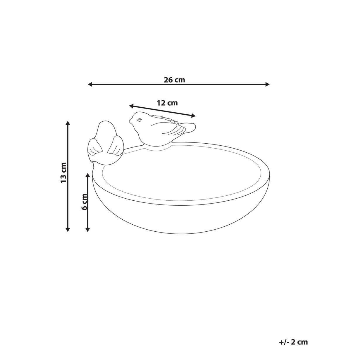 Ogrodowe poidełko dla ptaków szare MAMOU