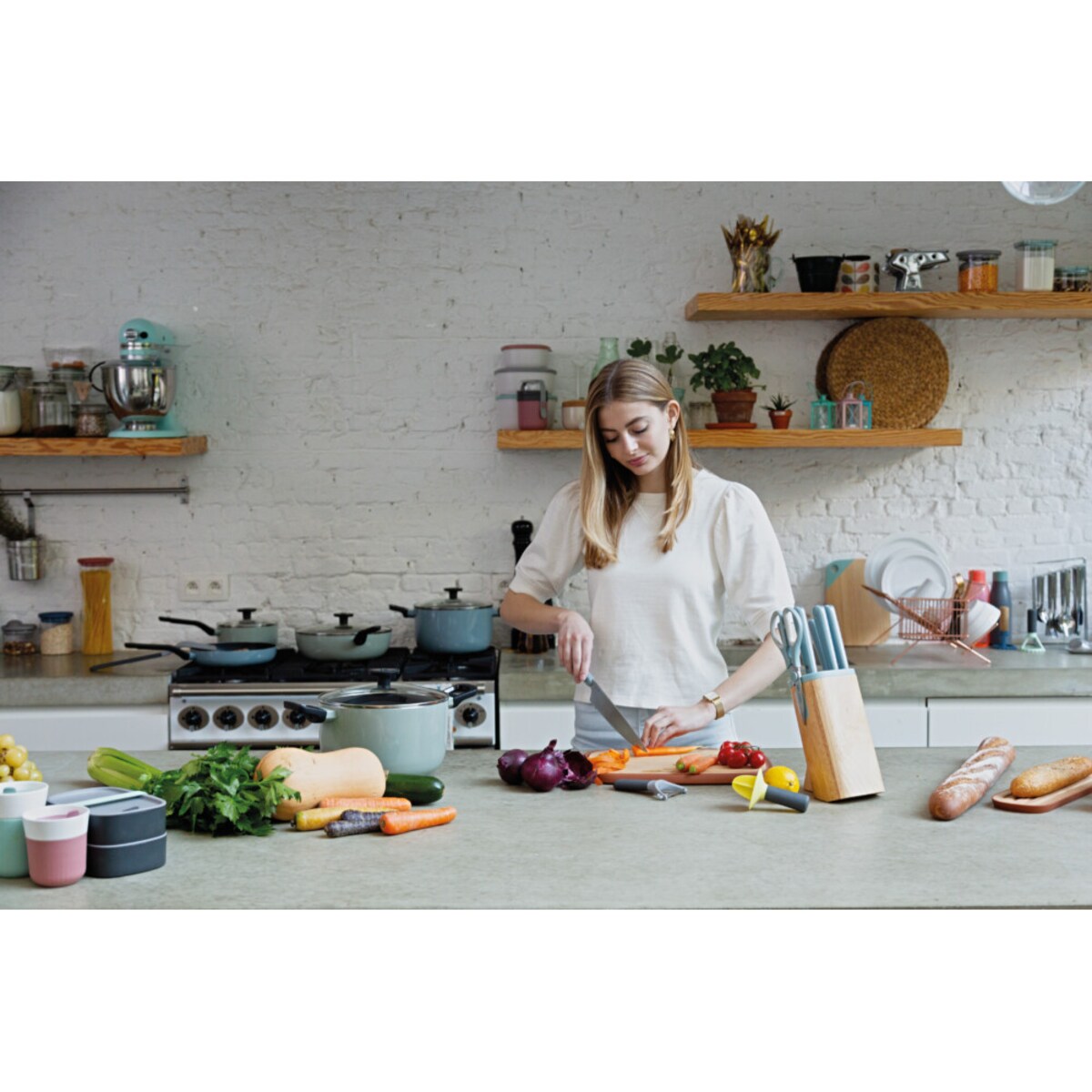 Zestaw noży w bloku 7-el. Slate BergHOFF