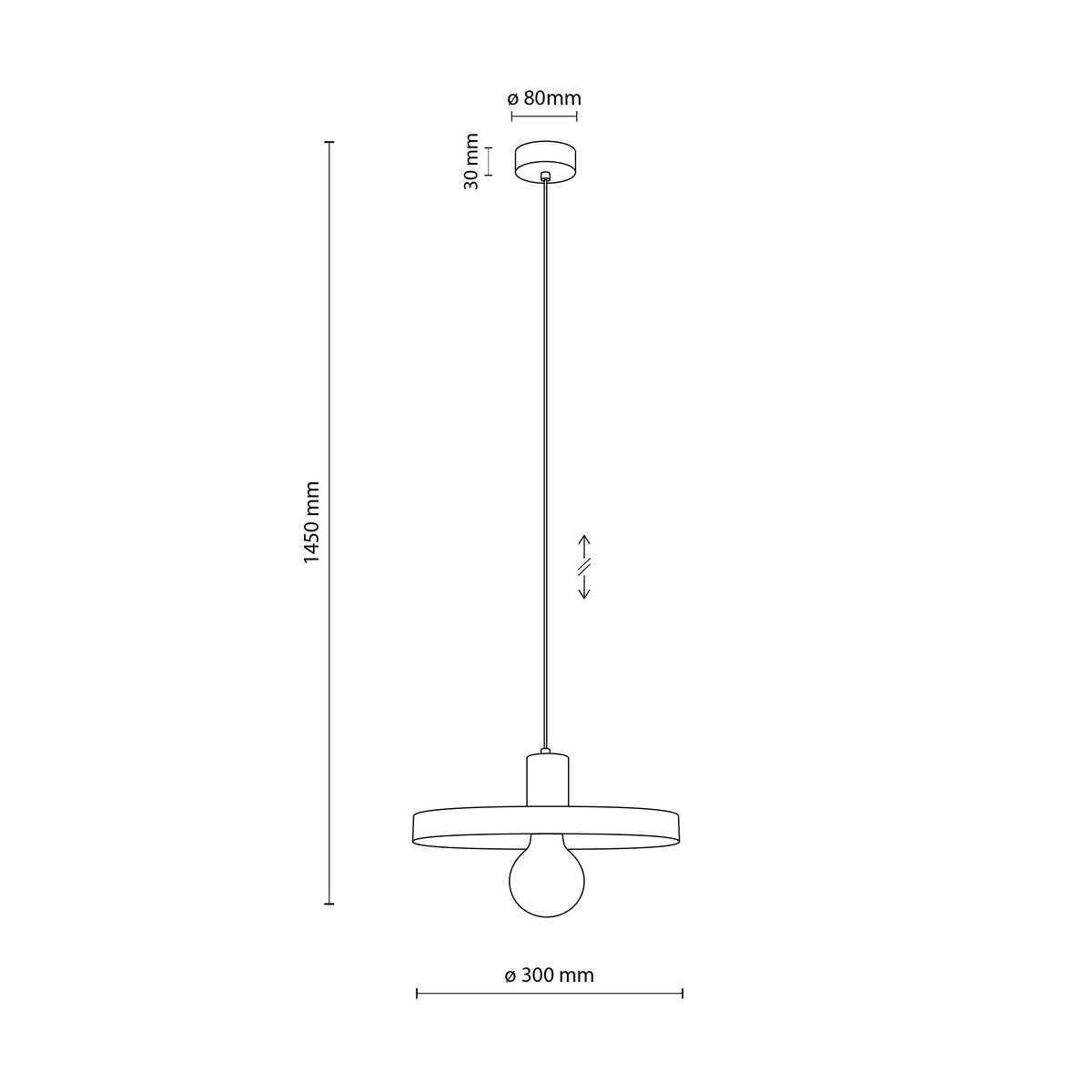Lampa Wisząca SILA Sabia Brown 30 cm 10757 TK Lighting