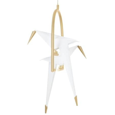 Wisząca lampa Loro MD8113-2 LED 19W ptaki białe złote