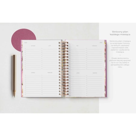 Planner dzienny na spirali 2025 – Poema Rosado