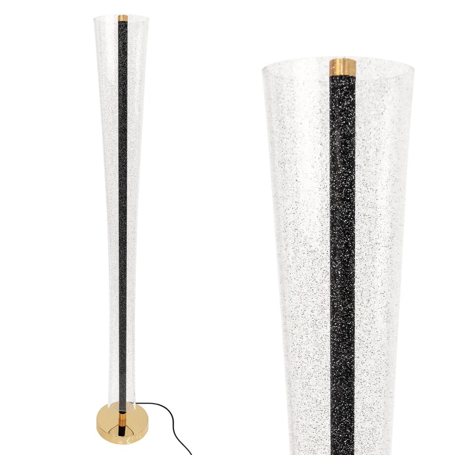 Lampa Podłogowa Lhj073-F Led Czarny, Złoty, Aluminium
