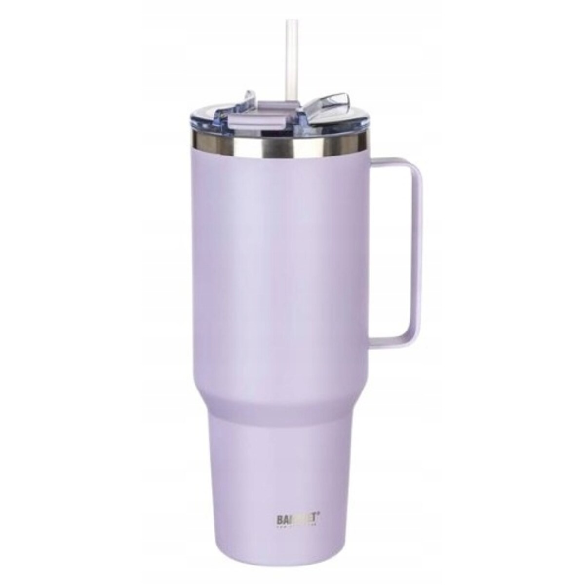 KUBEK PODRÓŻNY TERMICZNY termos 1200 ml ze słomką na napoje wysoki liliowy