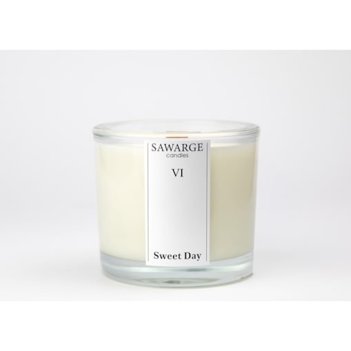 Świeca Zapachowa Sojowa No6 / Drewniany Knot/40h/Sweet Day/200g