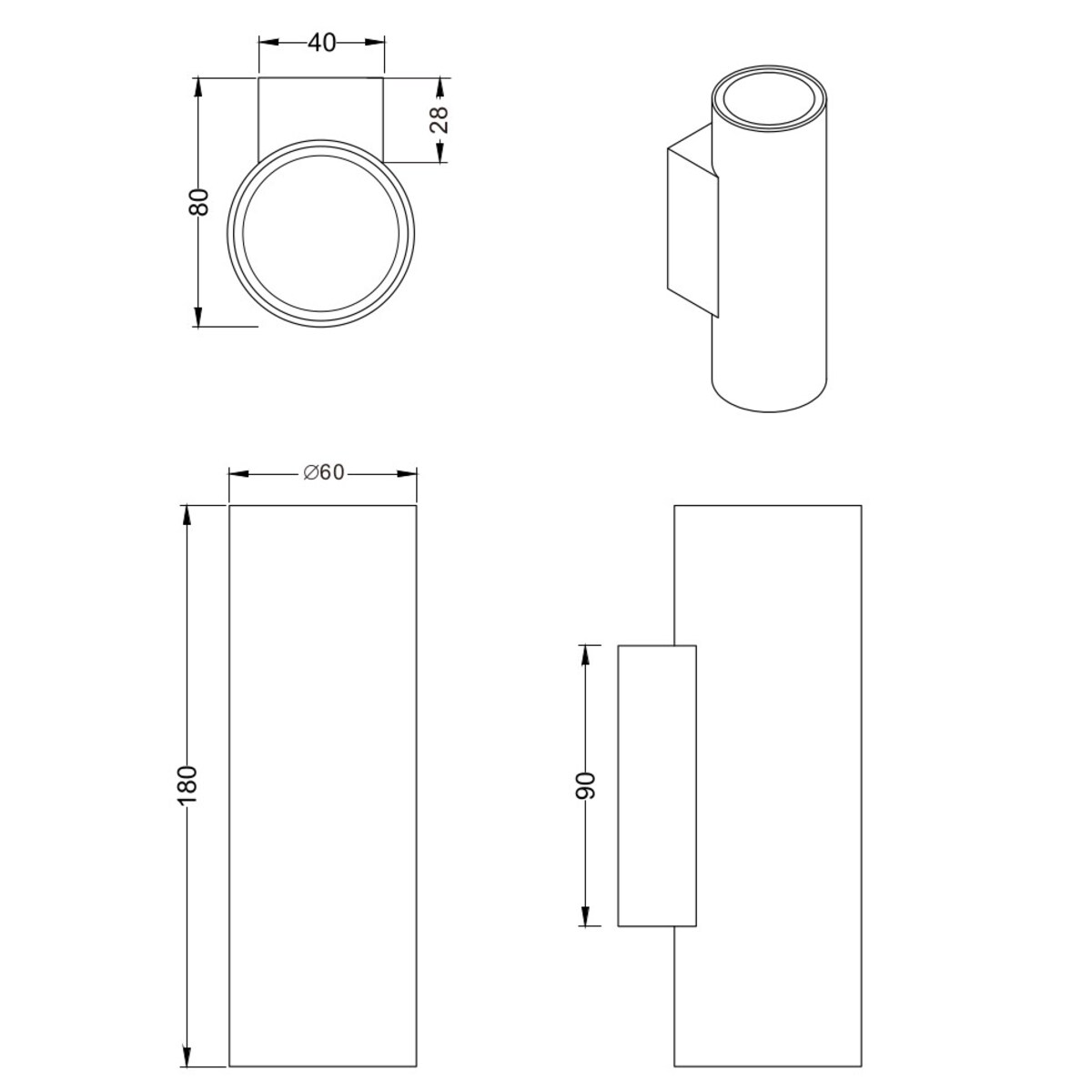 Ścienna lampa nowoczesna Marley 212400232 do przedpokoju czarna