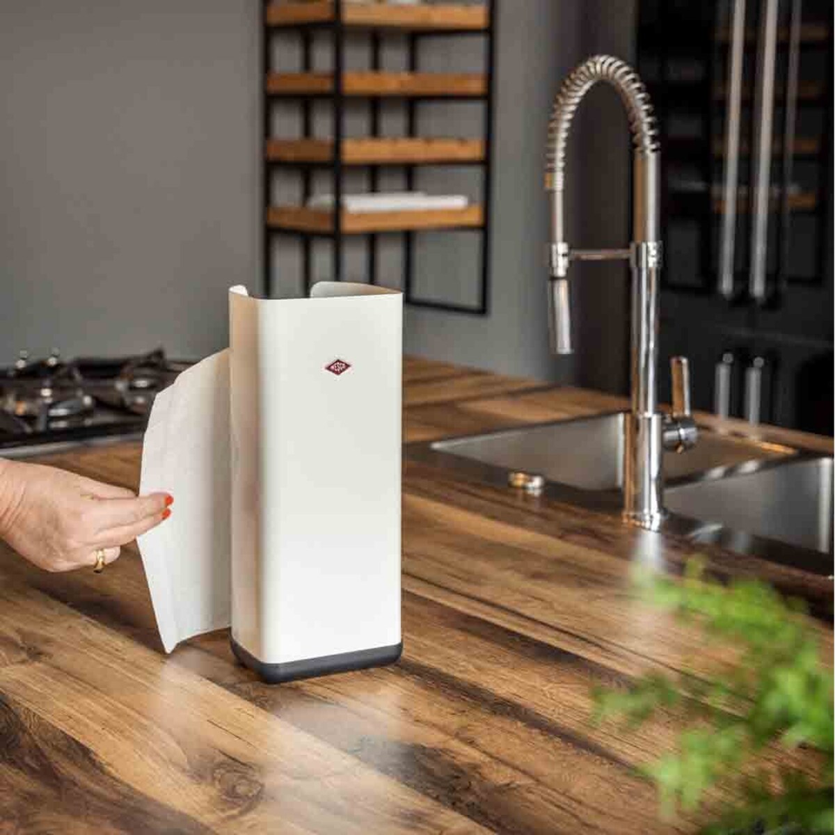 Stojak kwadratowy na papier grafit MATT