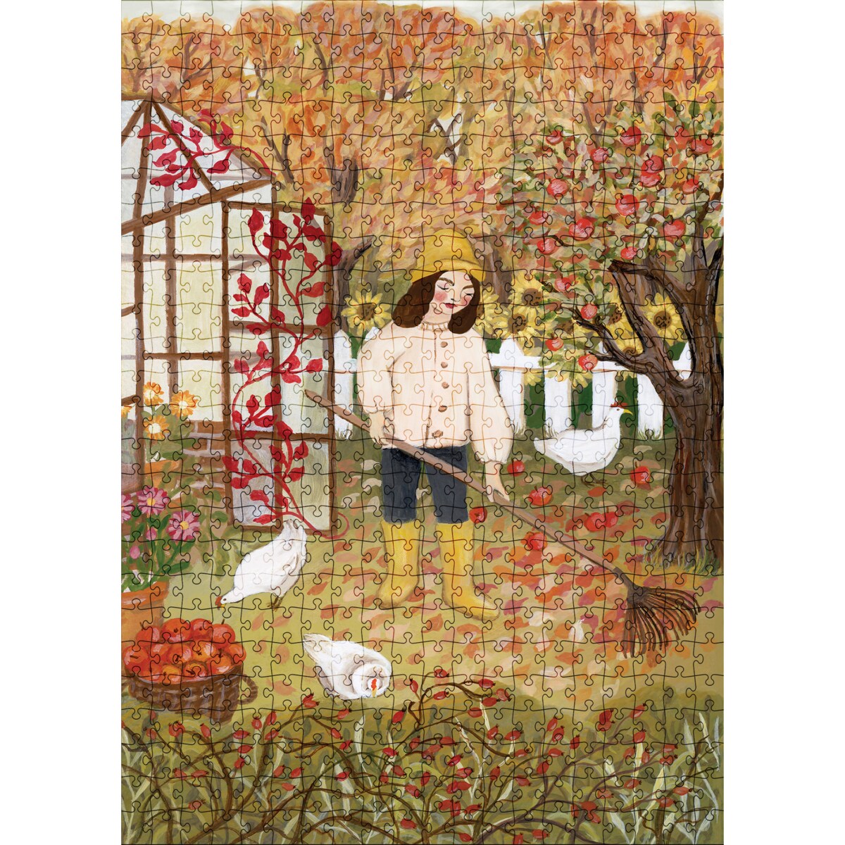 Muno Puzzle "Spadające Jabłka" by Asia Spettel Puzzle 500 el. w eco woreczku