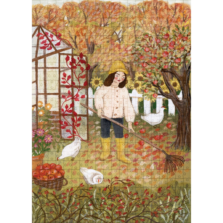 Muno Puzzle "Spadające Jabłka" by Asia Spettel Puzzle 500 el. w eco woreczku