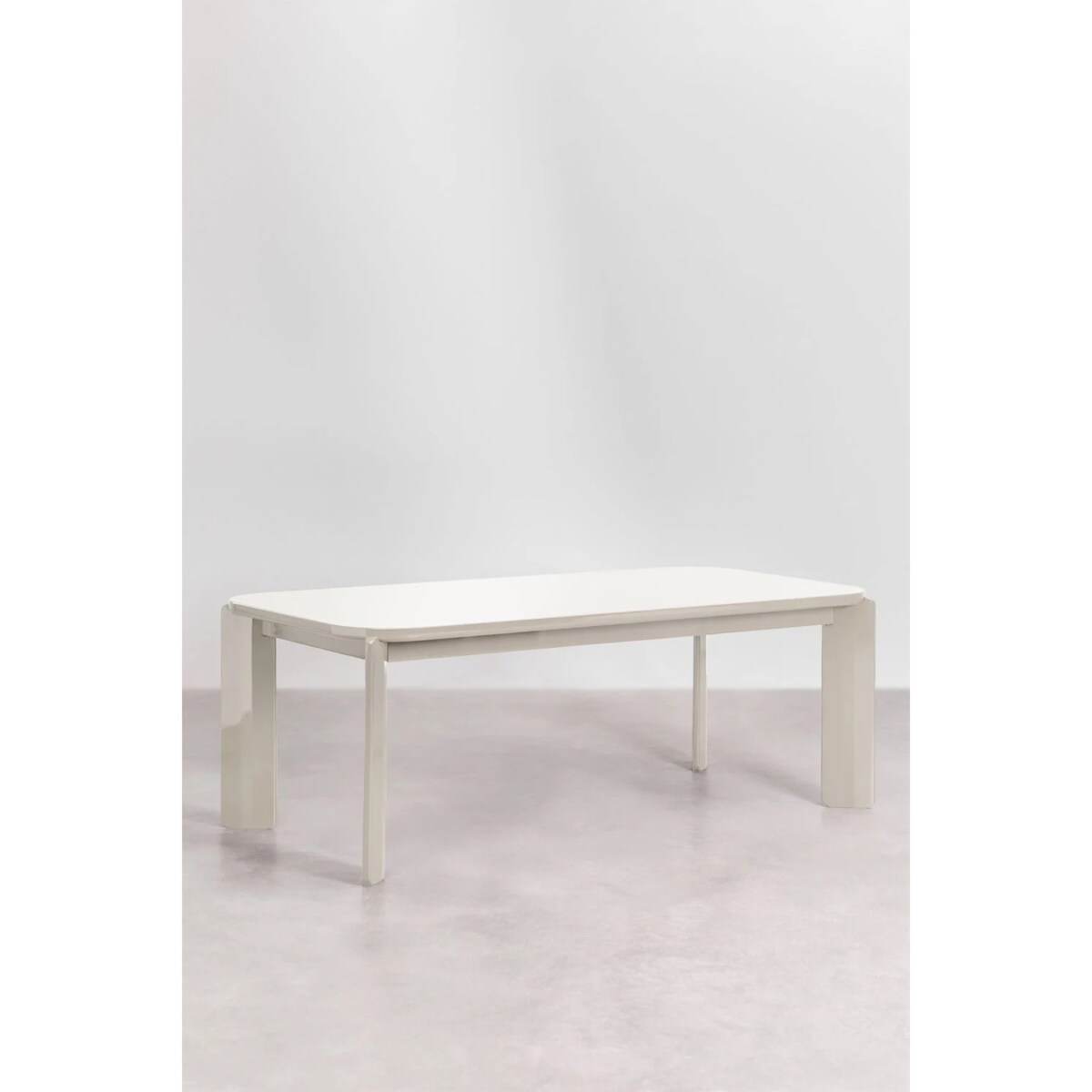 Prostokątny stół jadalniany 200x100 cm z MDF Genewa glossy kremowy