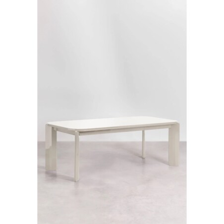 Prostokątny stół jadalniany 200x100 cm z MDF Genewa glossy kremowy