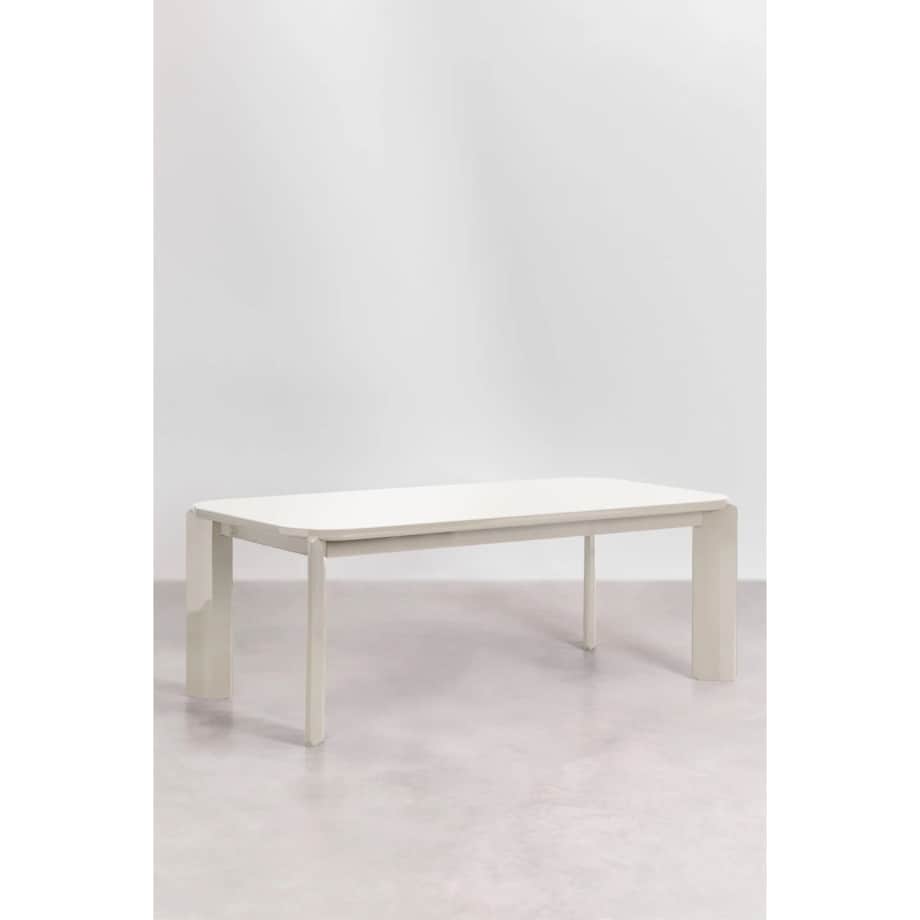 Prostokątny stół jadalniany 200x100 cm z MDF Genewa glossy kremowy