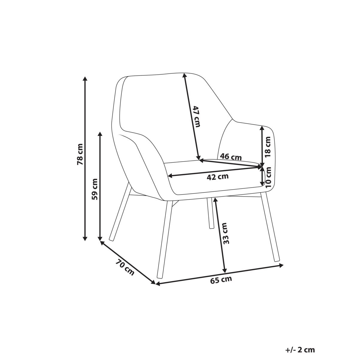 Fotel JABRO Złamana biel