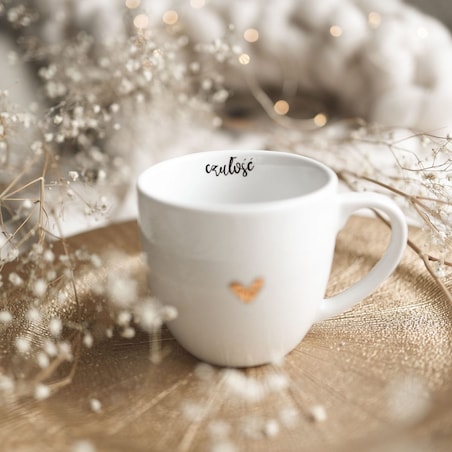 Kubek 300 ml - czułość ZŁOTE SERCE