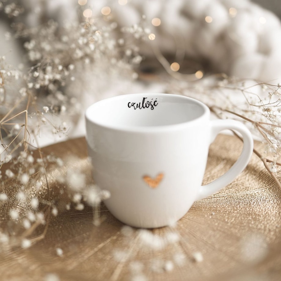 Kubek 300 ml - czułość ZŁOTE SERCE