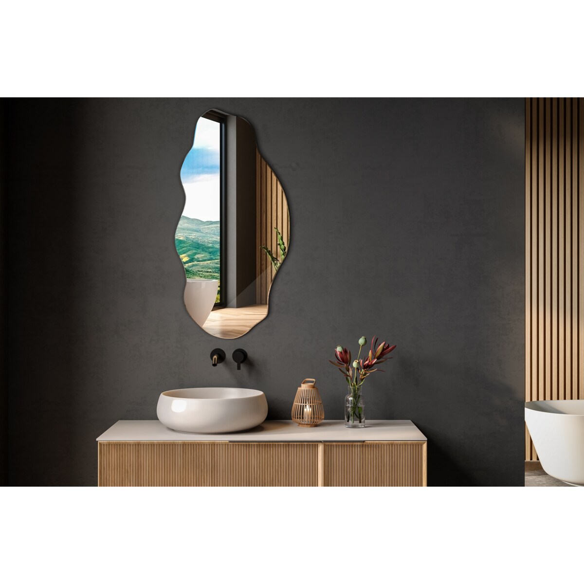 Lustro Faliste Smukłe 50x100 cm