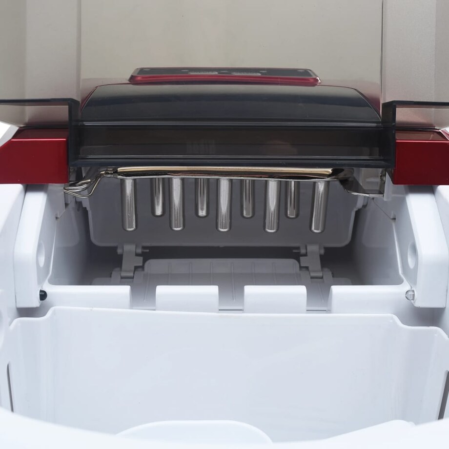 vidaXL Kostkarka do lodu, czerwona, 2,4 L, 15 kg/24 h