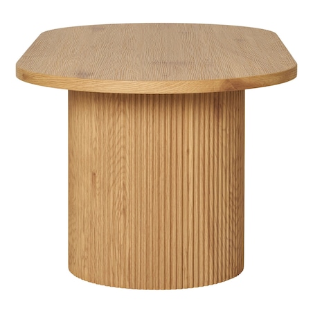 Stolik kawowy 45x120x60 cm SNADAFF-2 owalny, naturalny kolor