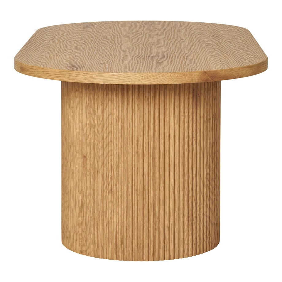 Stolik kawowy 45x120x60 cm SNADAFF-2 owalny, naturalny kolor