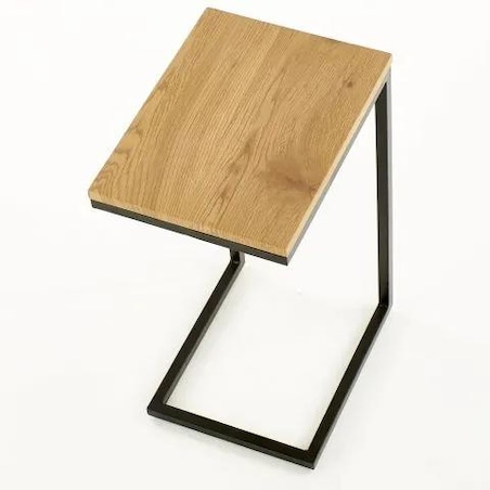 Ława NISA 60x40 dąb złoty/czarna