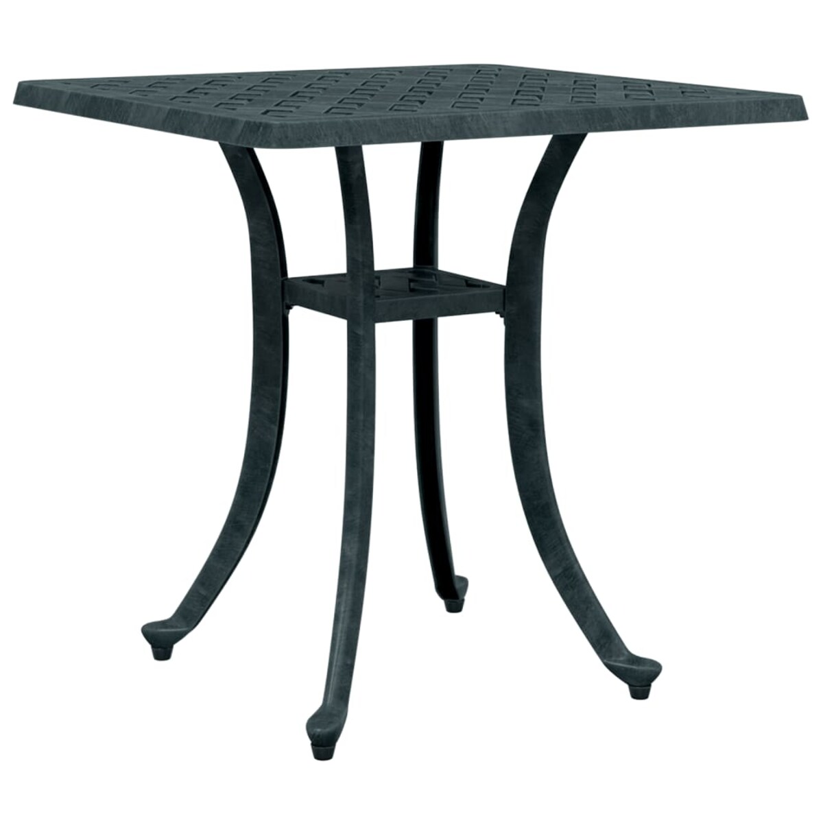 vidaXL Stolik ogrodowy, zielony, 53x53x53 cm, odlewane aluminium