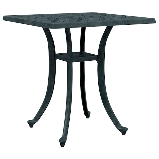 vidaXL Stolik ogrodowy, zielony, 53x53x53 cm, odlewane aluminium