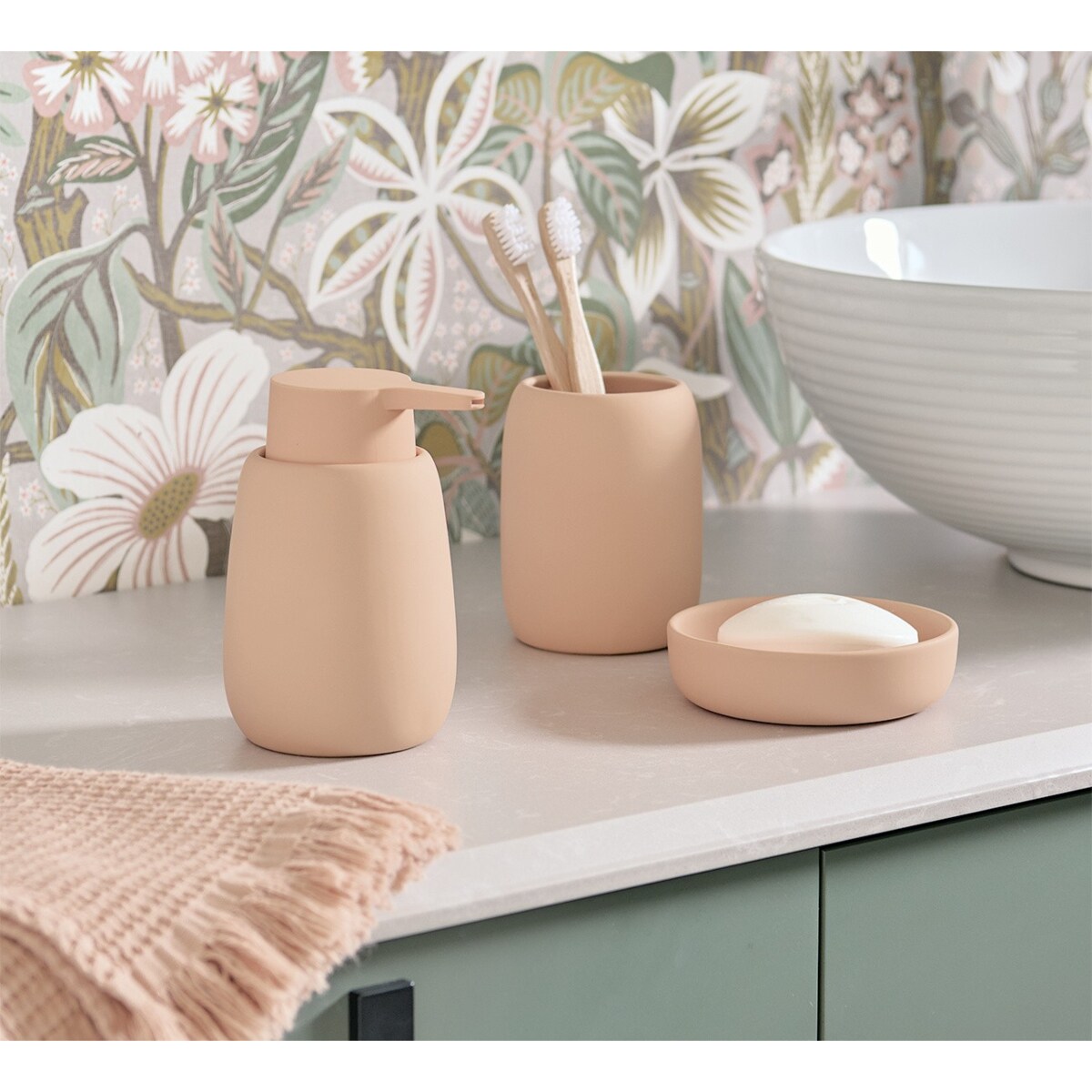 Mydelniczka ceramiczna Ø 11,2 cm ALMOND beżowa