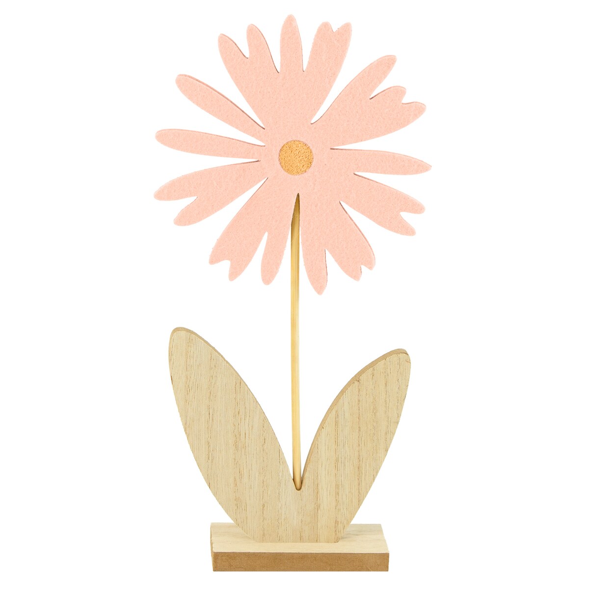 Kwiatek Drewniany 32 Cm Dekoracja Ozdoba Wielkanocna Na Stół Stokrotka Różowy