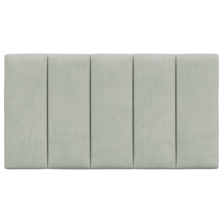 vidaXL Poduszka na wezgłowie, Hanko, jasnoszara, 80 cm, aksamitna