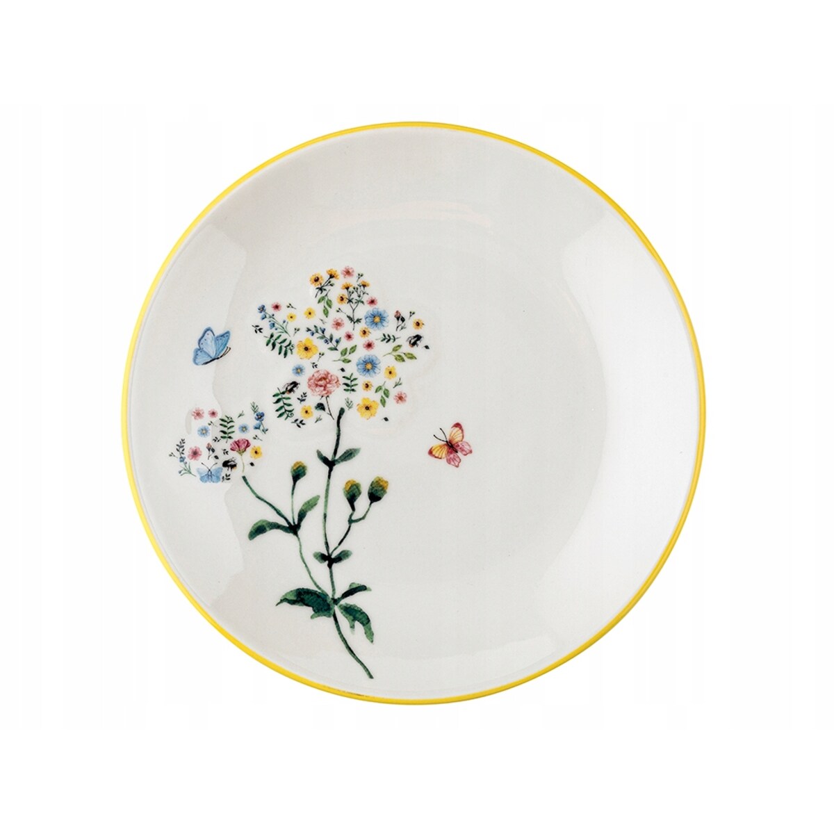 TALERZ DESEROWY 19 cm na desery owoce jedzenie ciasta KWIATY święta prezent