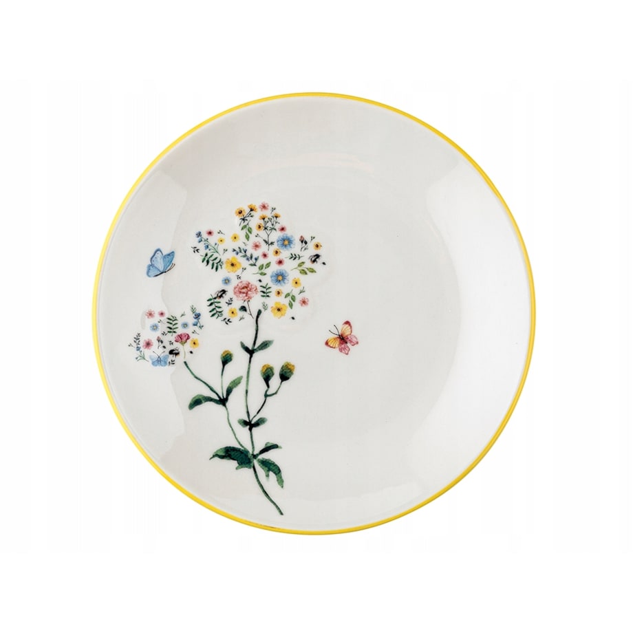 TALERZ DESEROWY 19 cm na desery owoce jedzenie ciasta KWIATY święta prezent