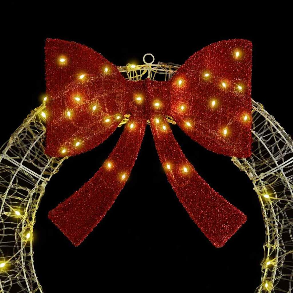 vidaXL Wianek z 60 diodami LED Ciepła biel 75 cm Akryl